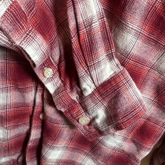 Columbia Men's Red Plaid Flannel Long Sleeve Button Up Shirt Size XL - Picture 2 of 7